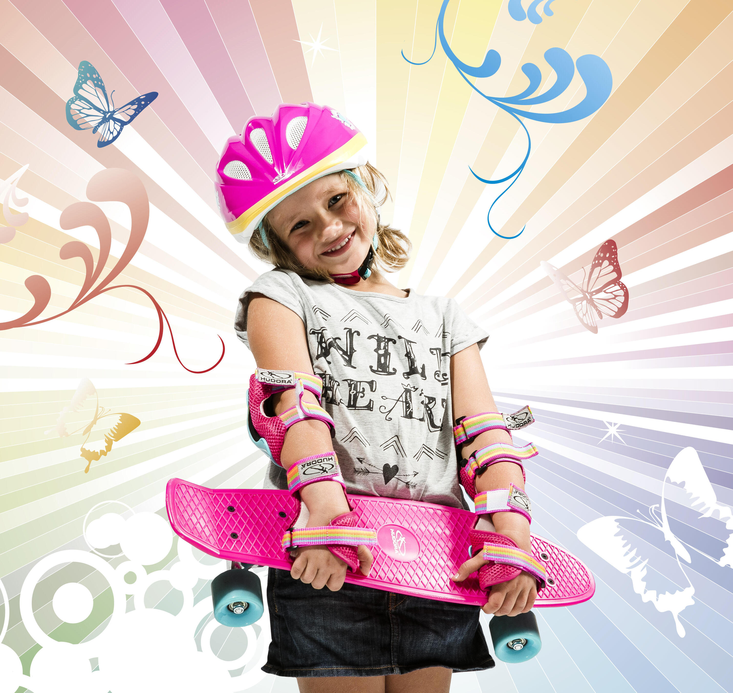 Skateboard Retro Skate Wonders, rosa 2/2