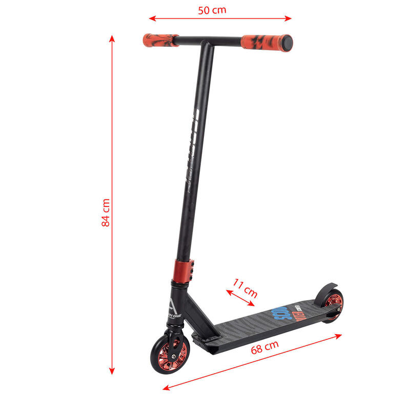 Trotineta Freestyle Mad, roti si platforma aluminiu, rosu