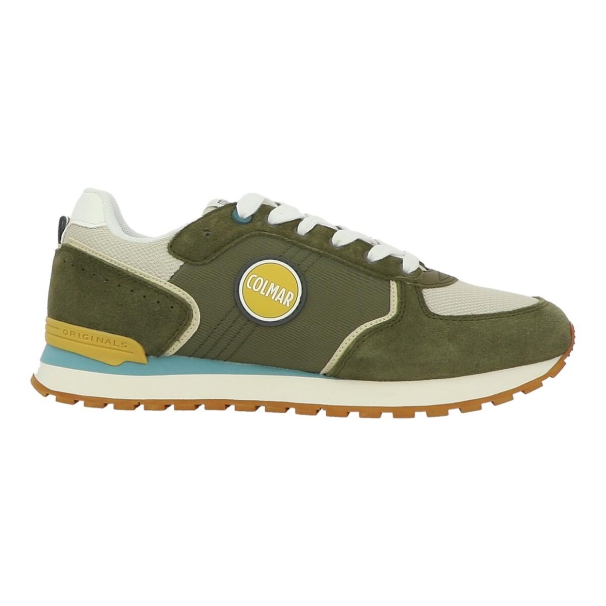 Colmar - Baskets Mode Homme Travis Block Military Vert - Chaussures De Sport - Jaune|multicolore|vert - 43 - Decathlon