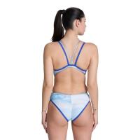 Arena W One Dreams Double Cross Back Neonblue-Silver-White