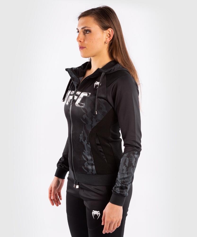 Felpa con zip UFC Venum Fight Week nera bimaterica 4/8