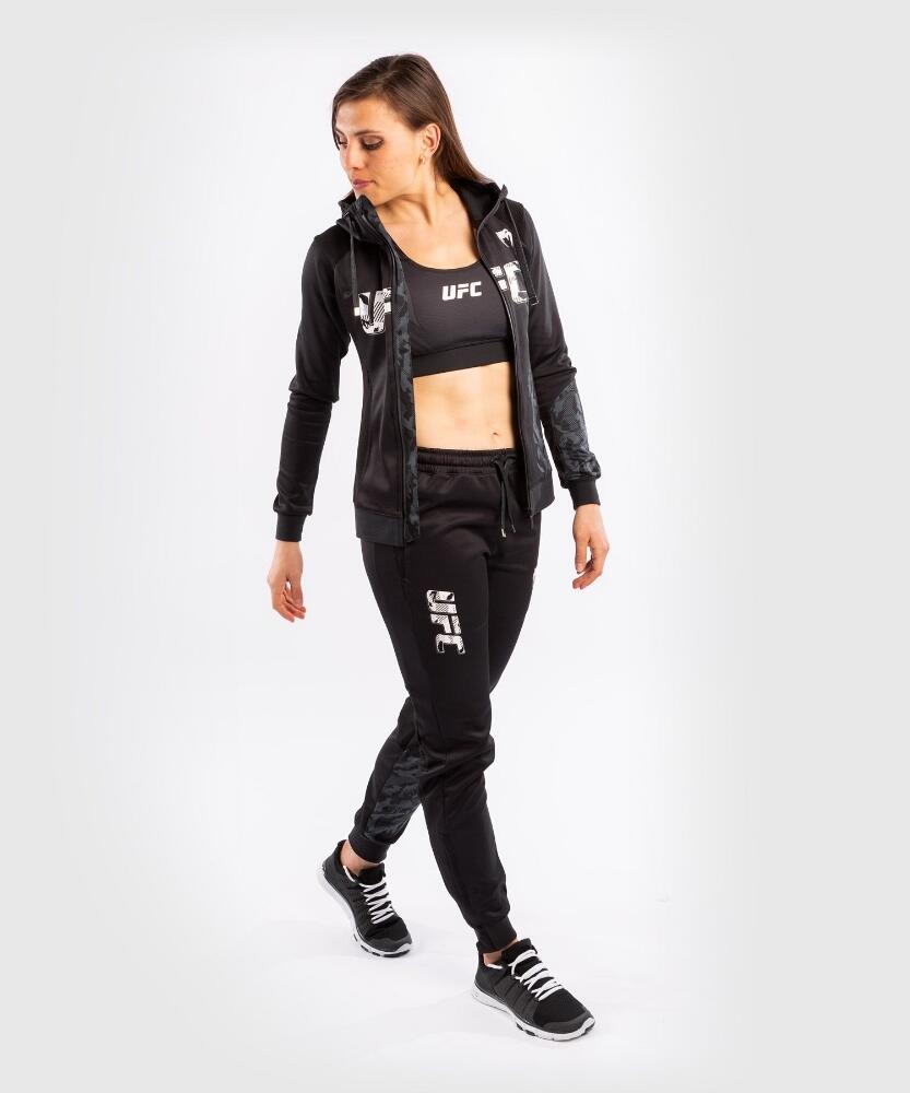 Felpa con zip UFC Venum Fight Week nera bimaterica 6/8