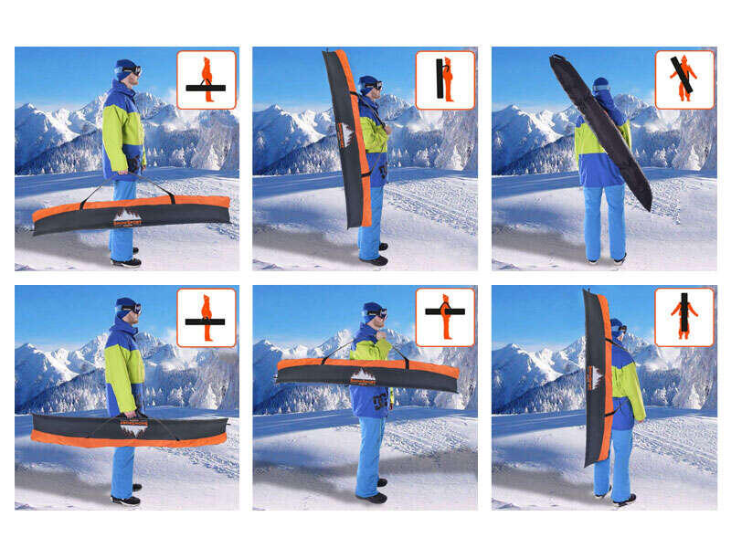 Pokrowiec na narty Snowsport Ski Bag Orange 6in1 6/7