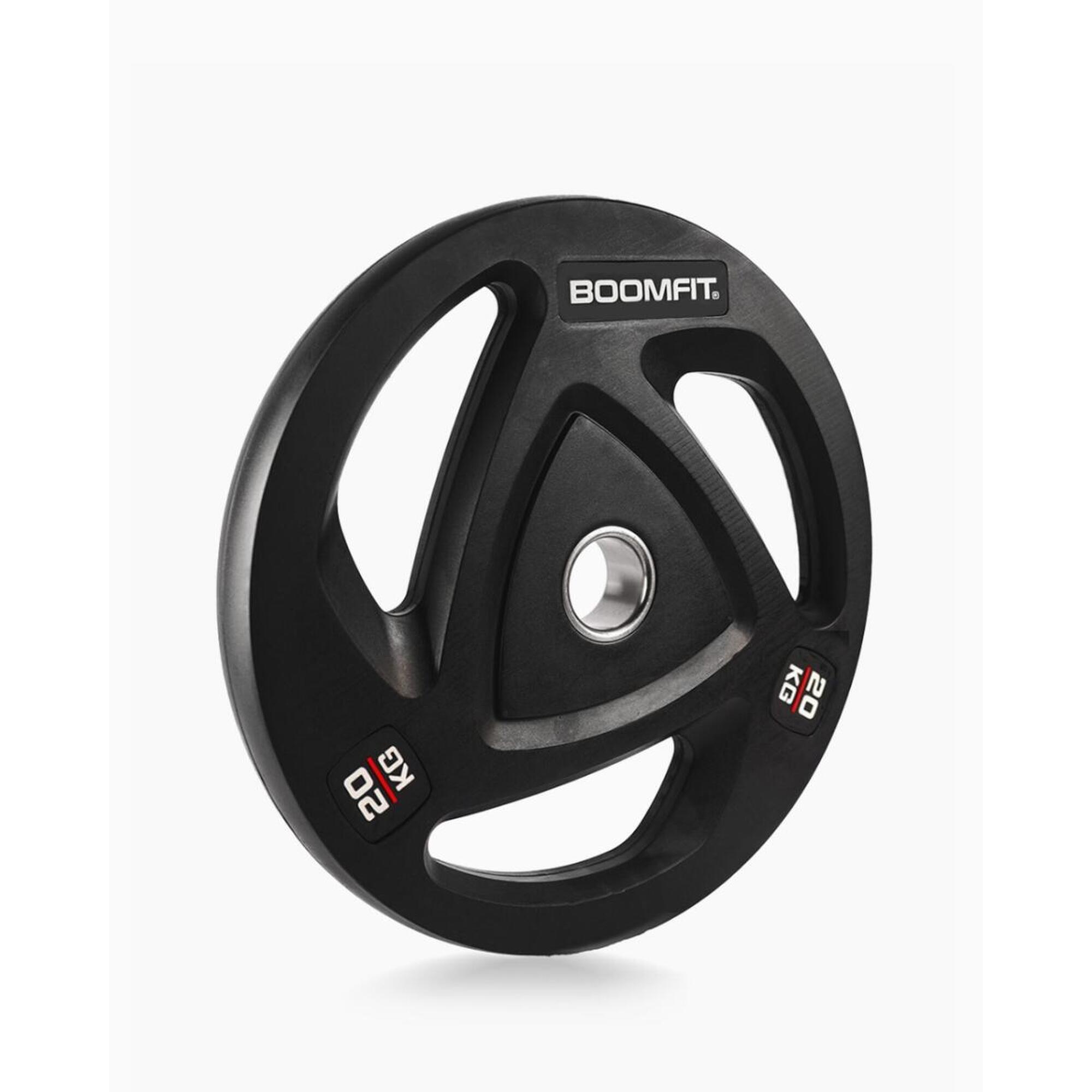 Boomfit - Disque Olympiques 20kg - Boomfit - Poids De Musculation - Noir - Taille Unique - Decathlon