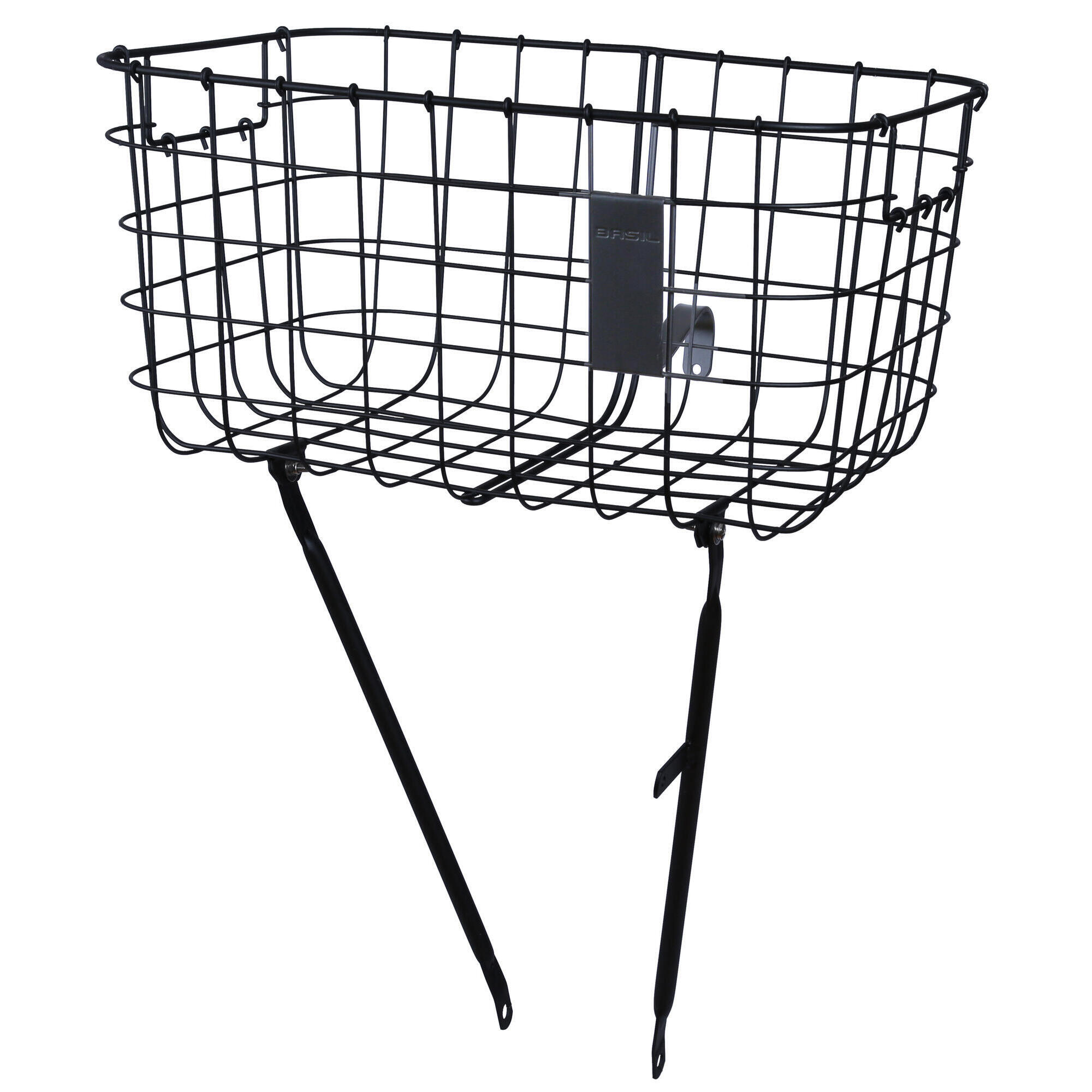 Steel mesh front bicycle basket with supports Basil Robin