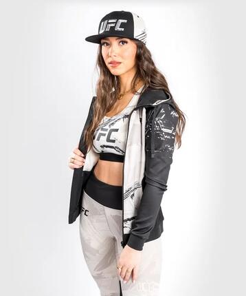 Sweat UFC Authentic Fight Week 2.0 Venum femme noir zippé mesh