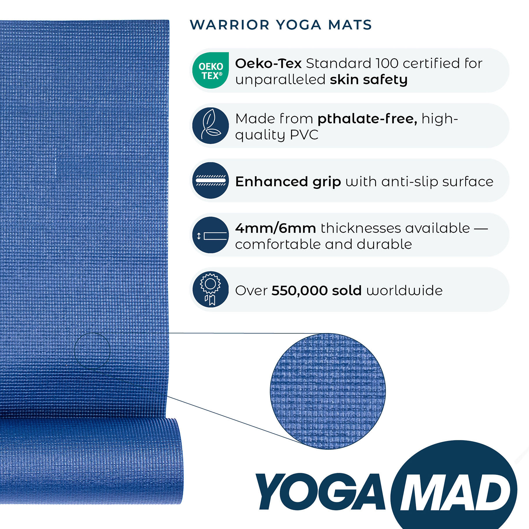 Maty do jogi Fitness-Mad Yoga-Mad Warrior II Plus 6/6