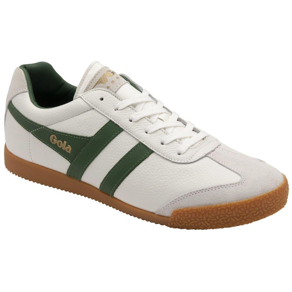 Scarpe da uomo Gola Harrier in pelle bianca 2/7