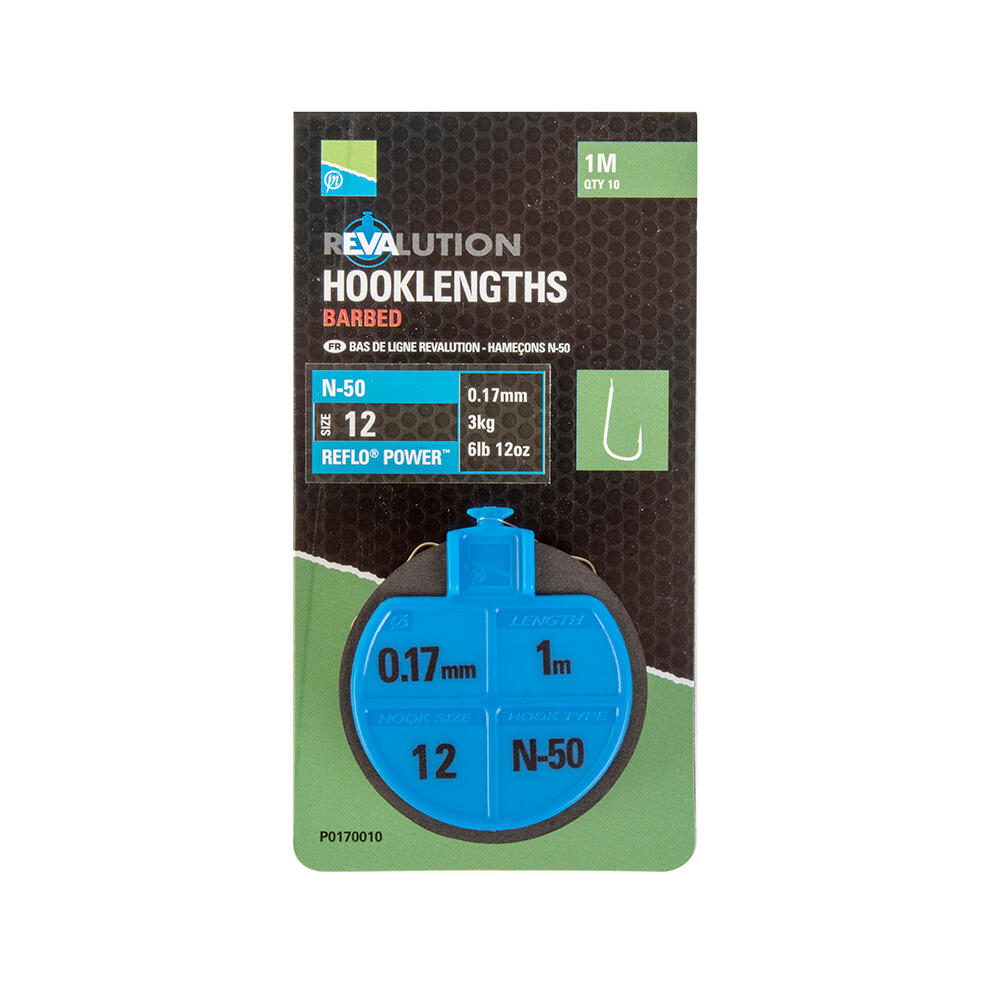 Preston Innovations - Bas De Ligne Preston Revalution Hooklengths N50 (x10) - Ligne Montée - Bleu|noir - 16 - Decathlon