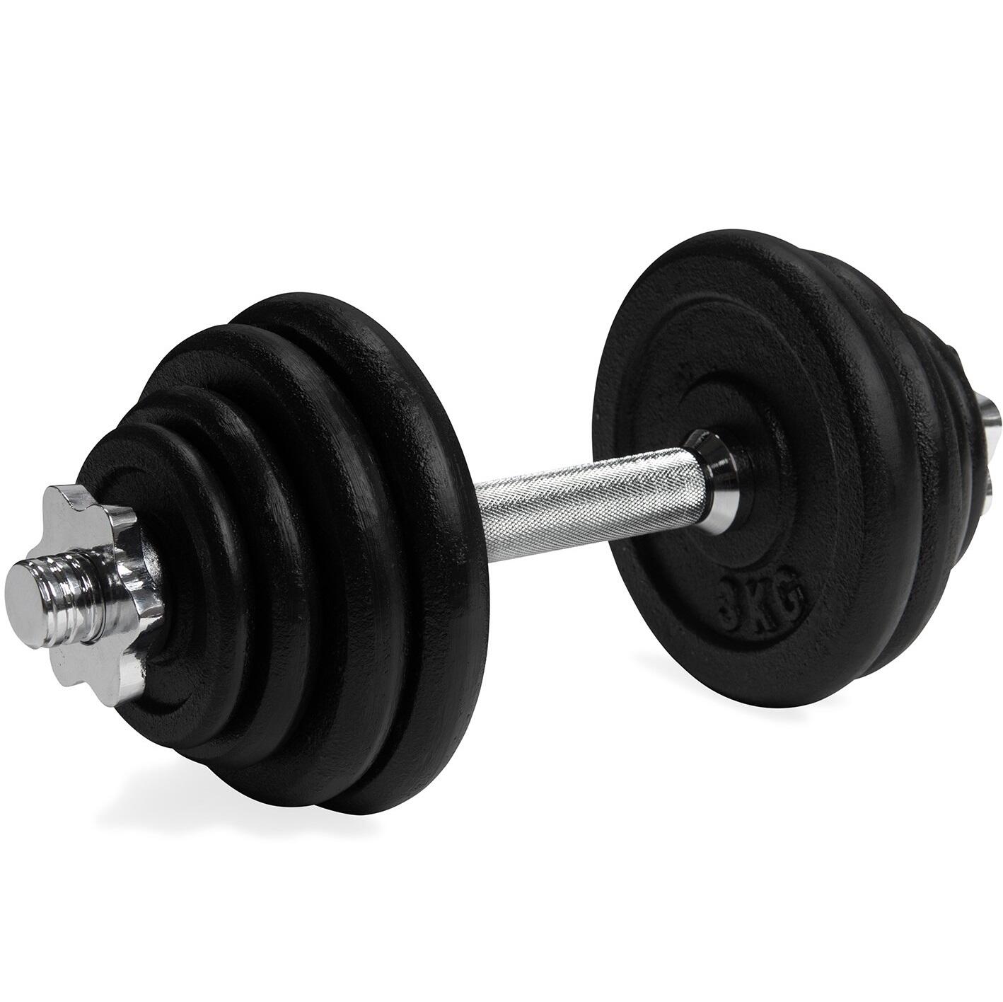 VIRTUFIT Verstelbare Dumbbellset Pro - Halterset - Gietijzer - 1 x 15 kg