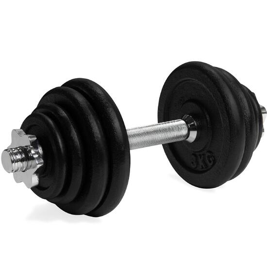 Regulowany zestaw hantli Pro - Żeliwo - 1 x 15 kg