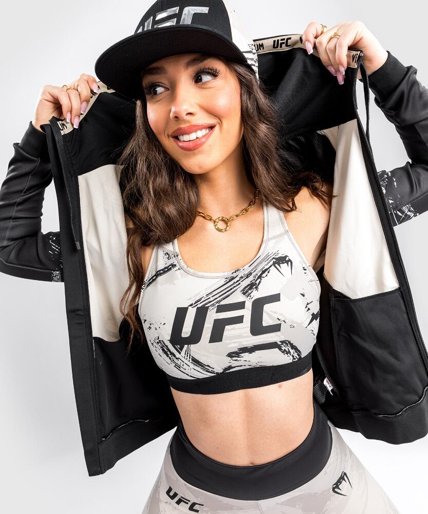 Hoodie mit Kapuze UFC Authentic Fight Week 2.0 schwarz, zweimaterialig 5/8
