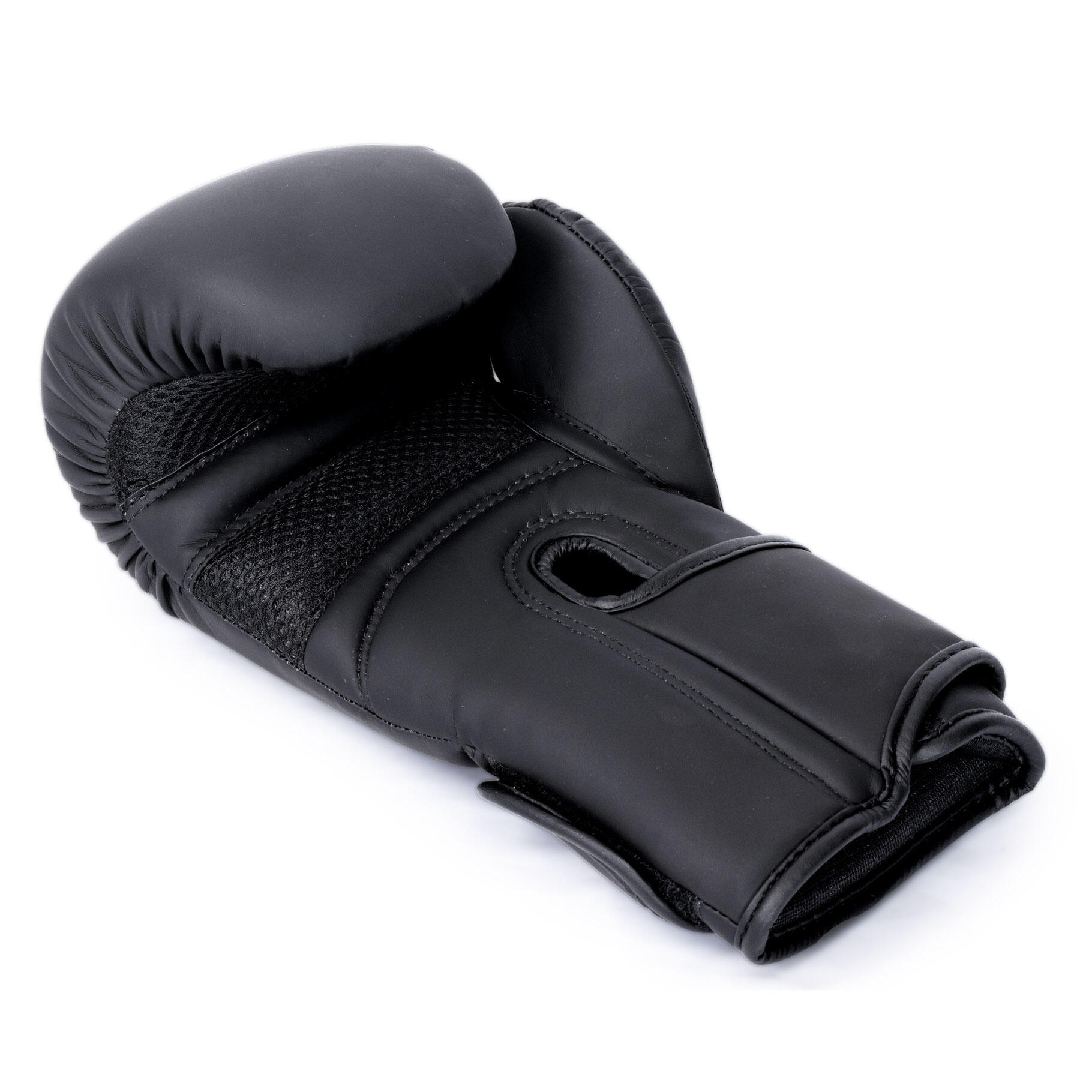 Matte Black Sparring/Bag Boxing Gloves - 12oz 3/4