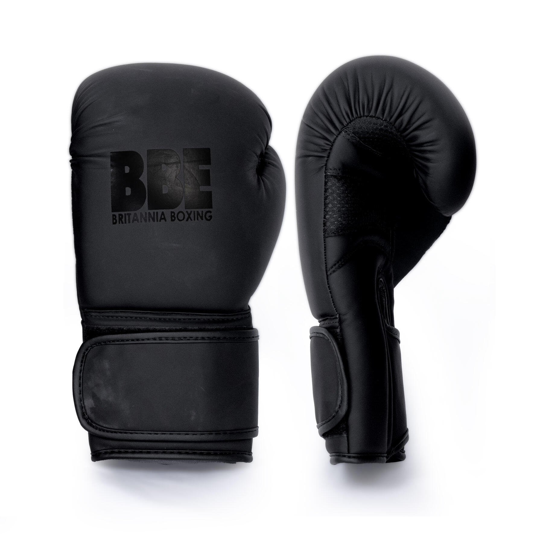 Matte Black Sparring/Bag Boxing Gloves - 12oz 2/4