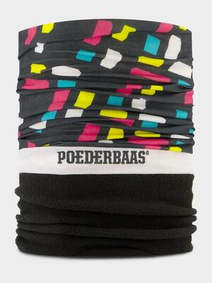 Poederbaas nekwarmer zwart confetti