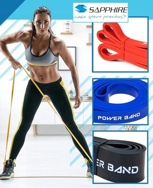 Zestaw gum Sapphire Power Band - 4 sztuki, pakiet HARD 6/7
