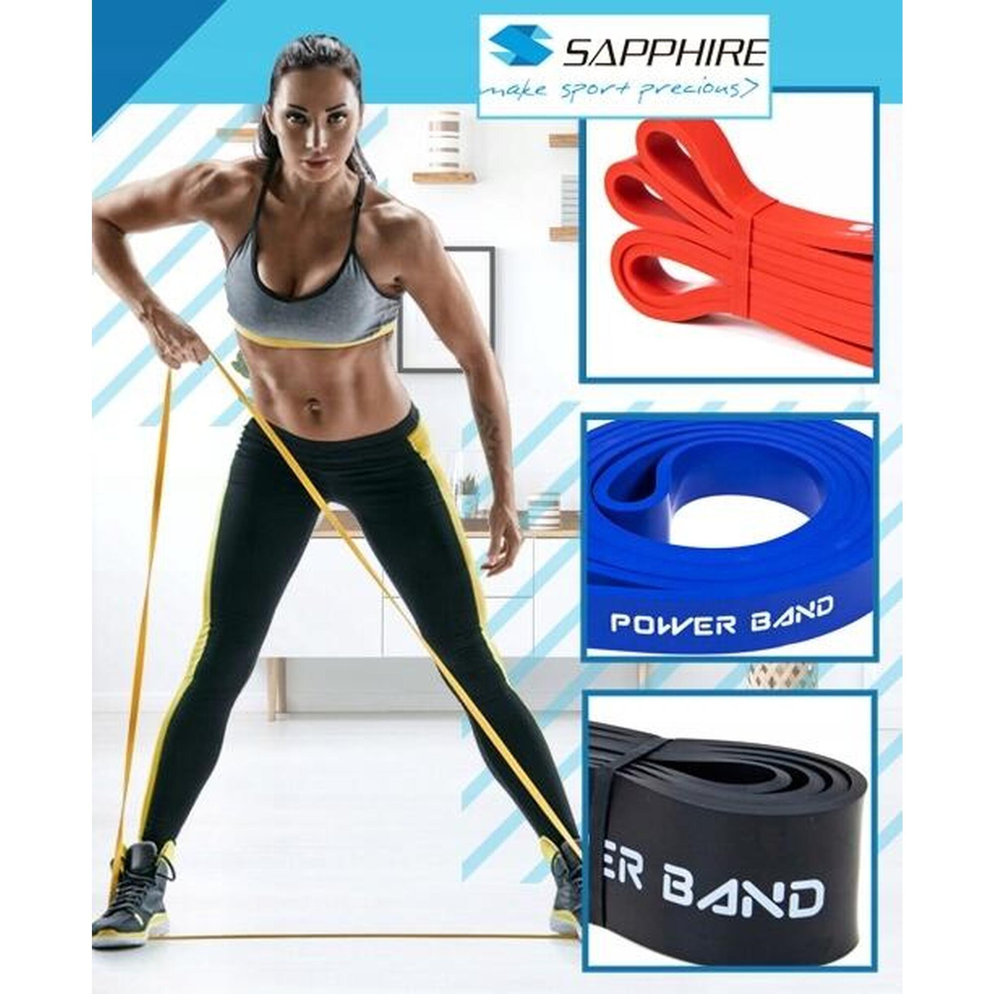 Zestaw gum Sapphire Power Band - 4 sztuki, pakiet HARD