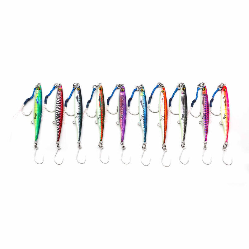 Real Jig pesca jigging spinning JLC 15 g sardina #6 montado