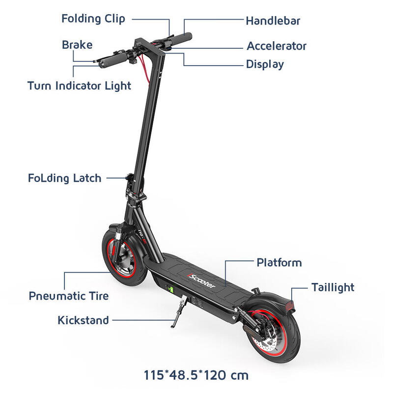 iScooter i10 Scooter électrique 650W 36V 15Ah