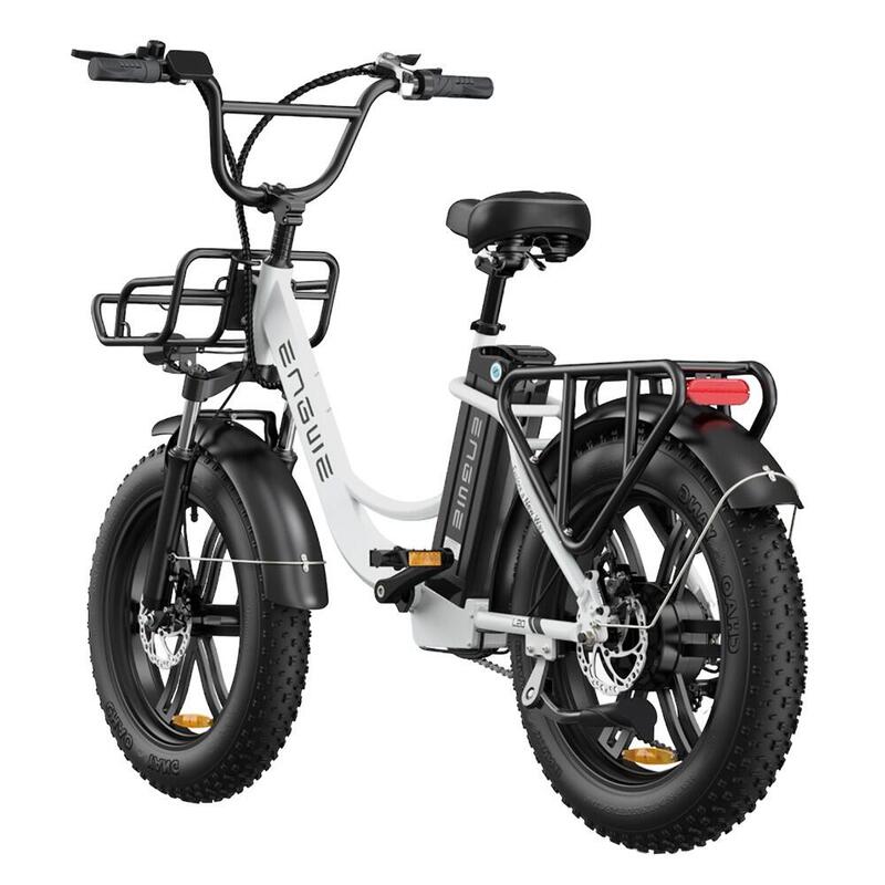 ENGWE L20 Bicicleta Eléctrica 20*4.0 pulgadas Neumático Montaña Blanco