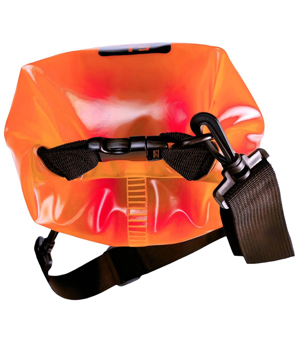 Bolsa impermeável translúcida 5L para atividades aquáticas, laranja 4/4
