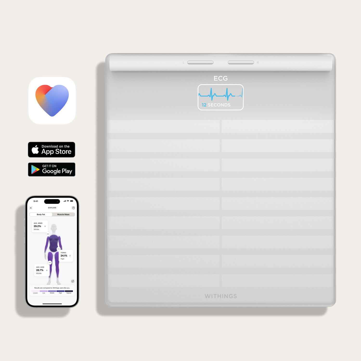 WITHINGS Body Scan - WIFI-verbonden weegschaal lichaamsgewicht 4/7