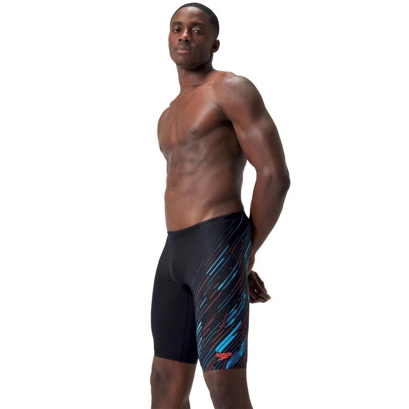 Speedo Zwemjammer Hyperboom V-Cut Zwart/Blauw/Rood