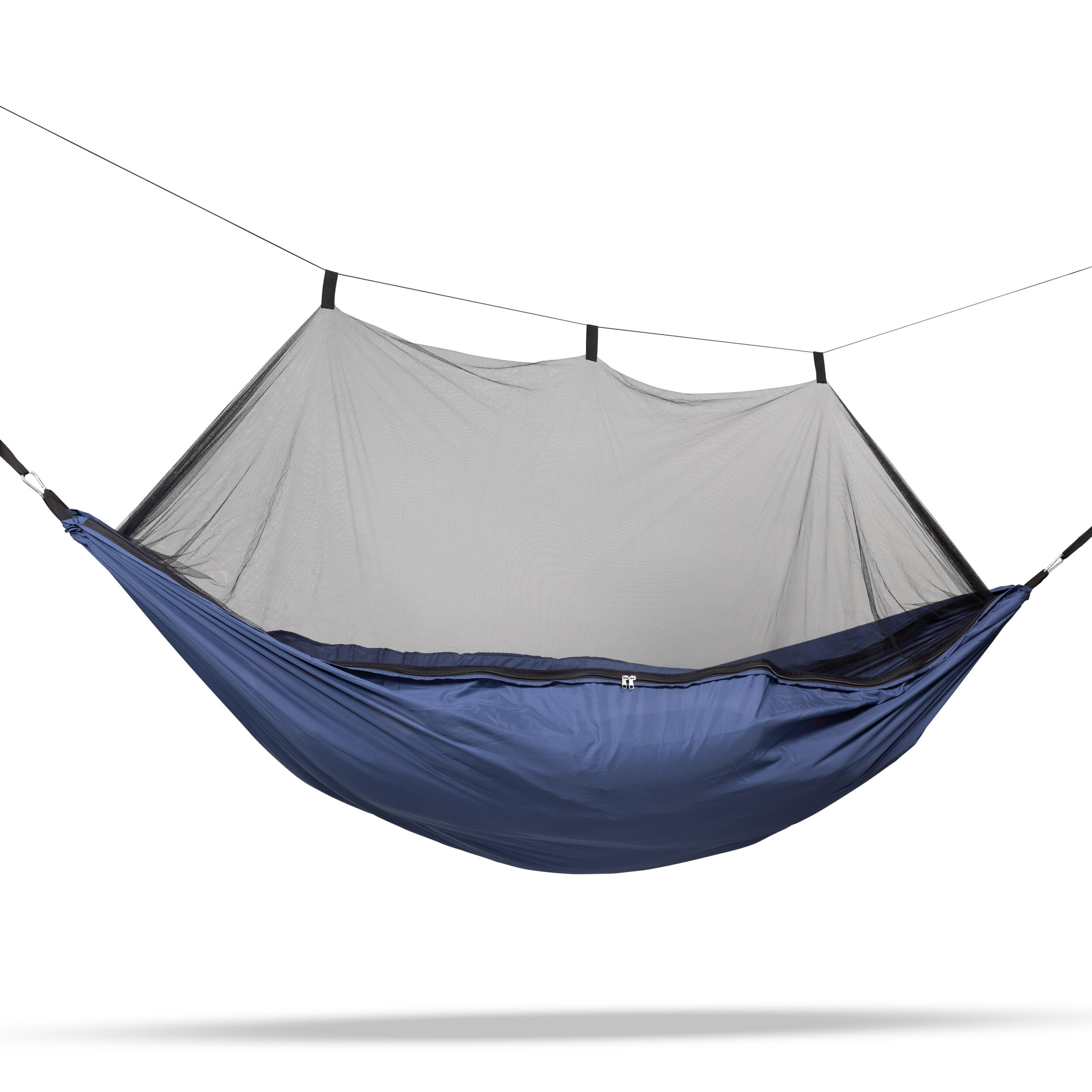 TRAVELNET Travelnet Hangmat met klamboe L240 x B140 - Blauw - 1 pers
