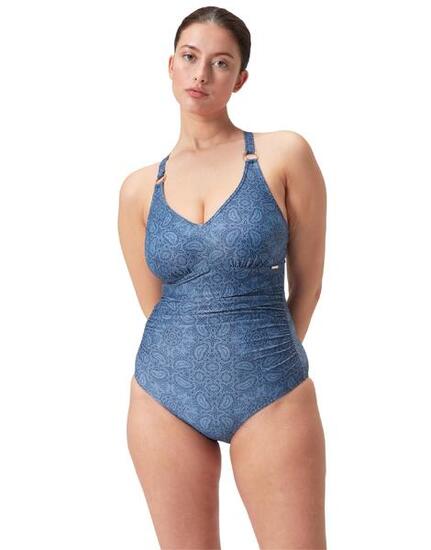 Maillot de bain 1 pièce col V femme Speedo Eco Print