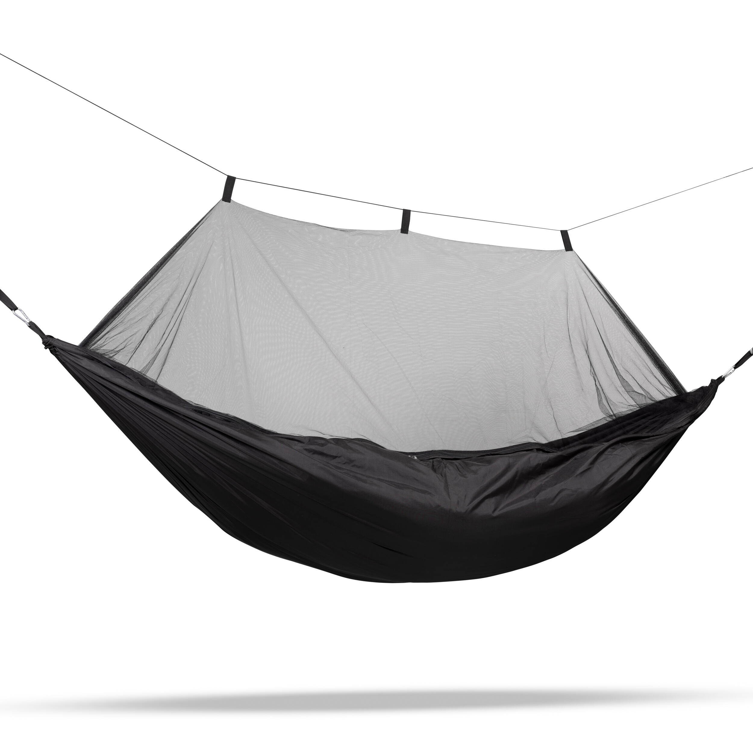 TRAVELNET Travelnet Hangmat met klamboe L240 x B140 - Zwart - 1 pers