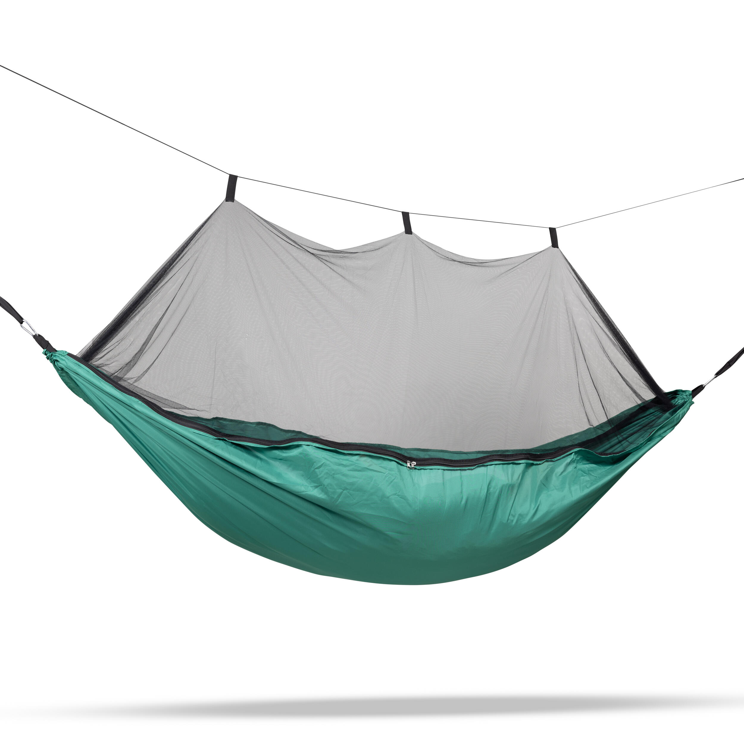 TRAVELNET Travelnet Hangmat met klamboe L240 x B140 - Groen - 1 pers
