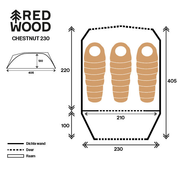 Chestnut 230 Tente Dôme