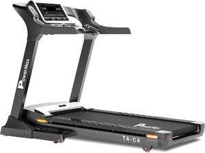 PowerMax Fitness TA-C4 (5HP) AC Motorized Premium Commercial Treadmill, 99 Pre-Set Max Pro Workout Session, Max User Wt.150kg _P