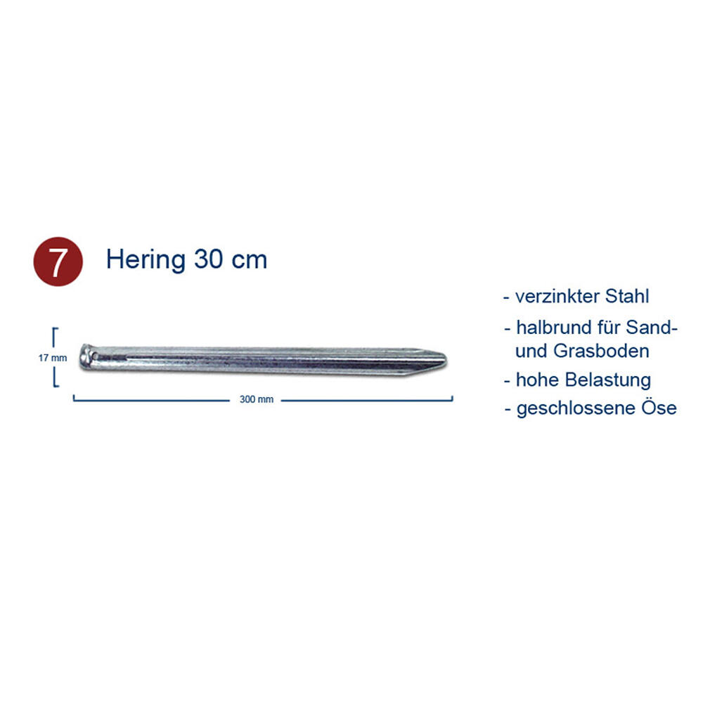 Picchetti Per Tenda Anti-Ruggine - 30 Pezzi Ø6mm 230mm | Acciaio Zincato Per Campeggio - Foto 2