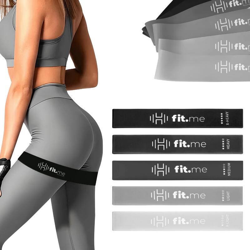 Zestaw 5 Taśm Mini Band Fit.me Szare