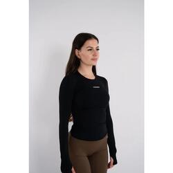 Longsleeve Fitness Femme Unfazed - Noir