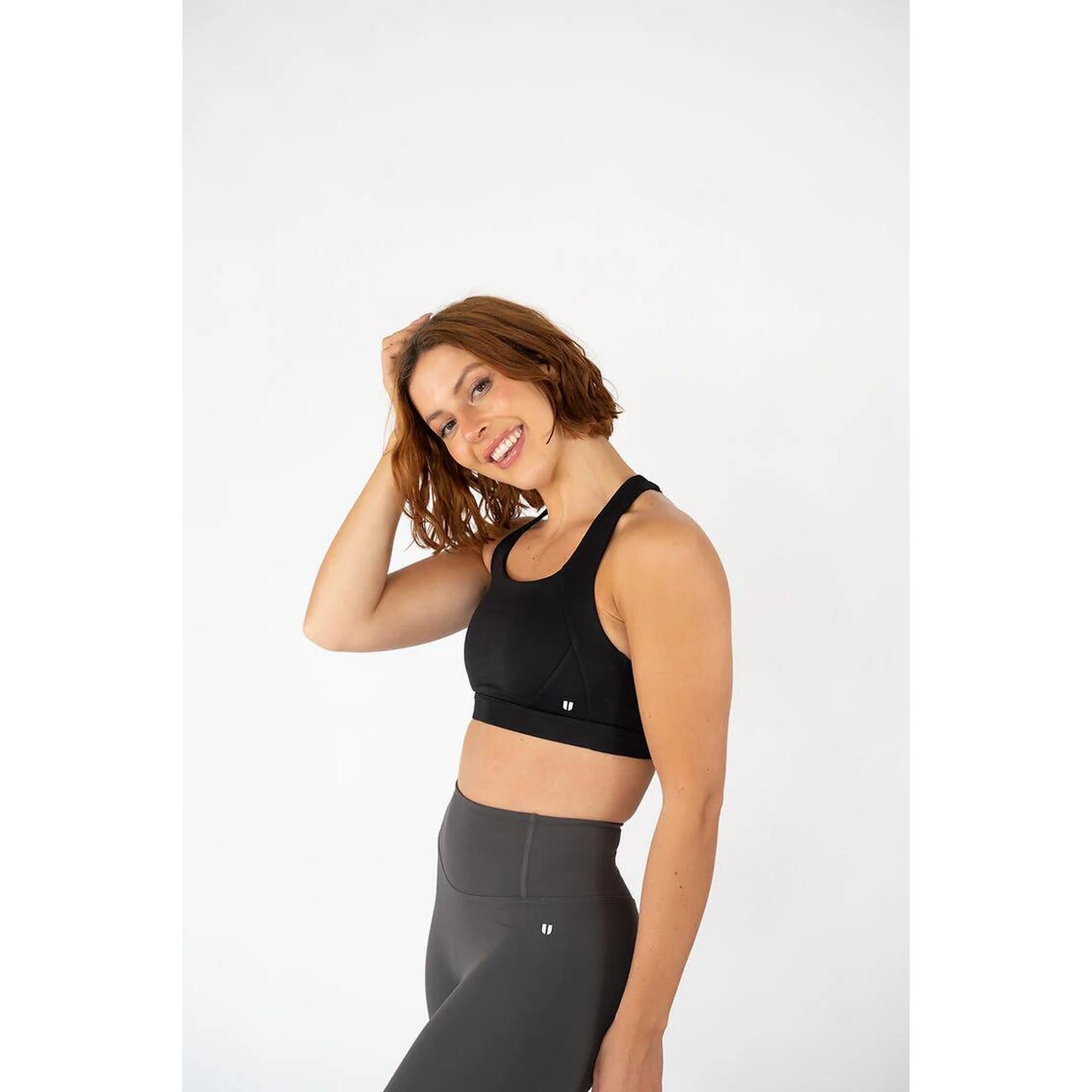 Support Sportbeha Fitness Dames Zwart - High Support - Unfazed Activewear