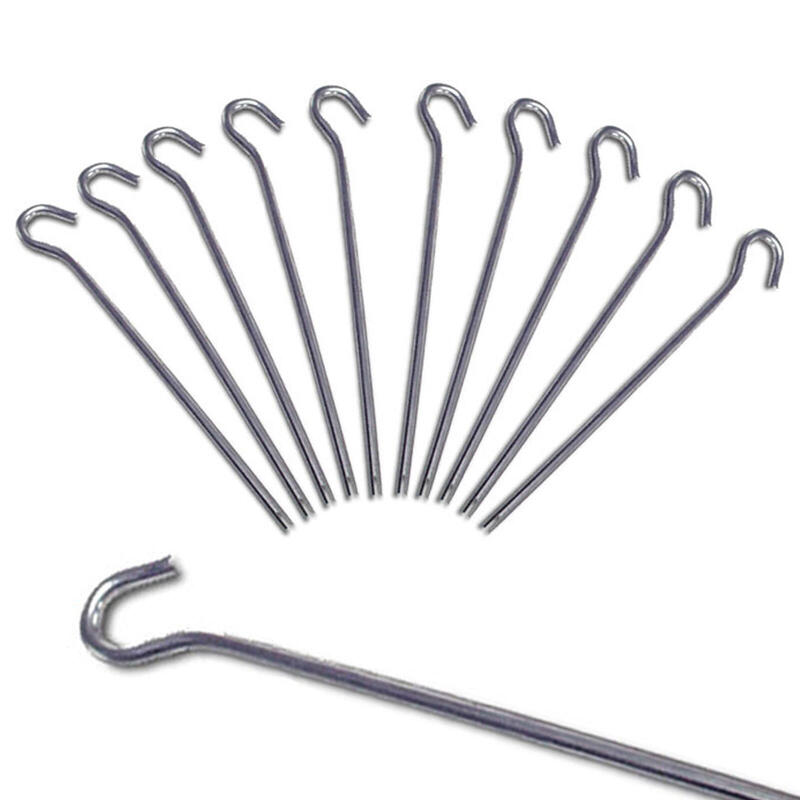 10 x piquetas 20 cm clavo para roca tienda tierra clavos de acero 4 mm