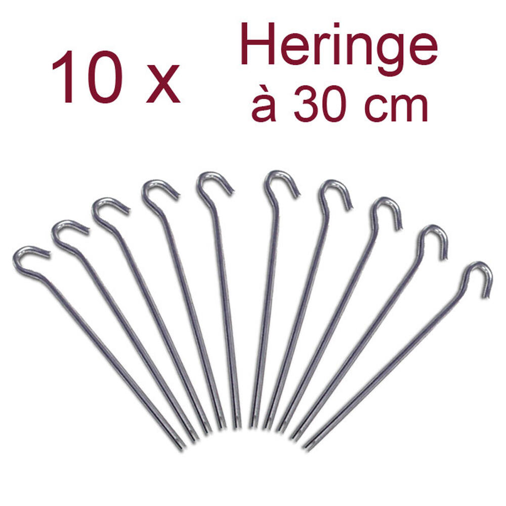 10 x Hering 30 cm Zeltnagel Zelthering Erdnagel Felsnagel Stahl verzinkt lang 3/4