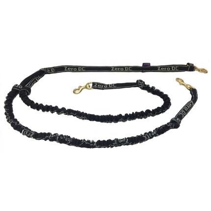 Smycz dla dwóch psów ZeroDC, powyżej 10 kg, czarna