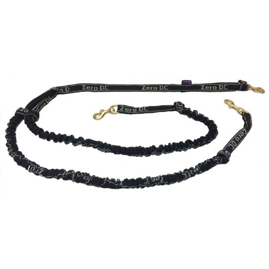 Smycz dla dwóch psów ZeroDC, powyżej 10 kg, czarna