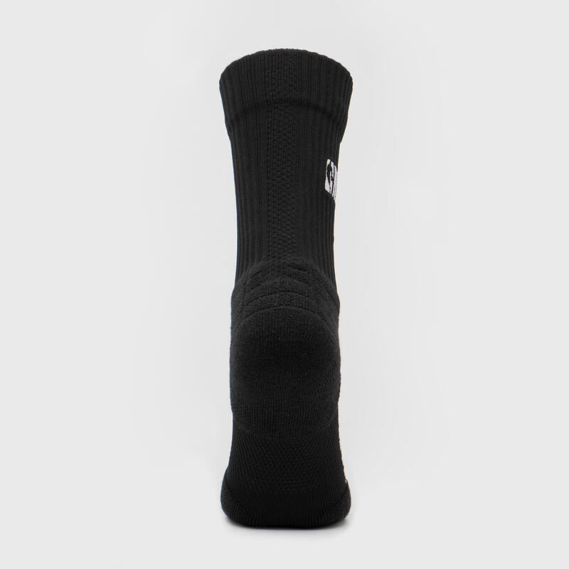 Bilzerse Basketbal Lot de2 paires Chaussettes de basketball NBA adult noir