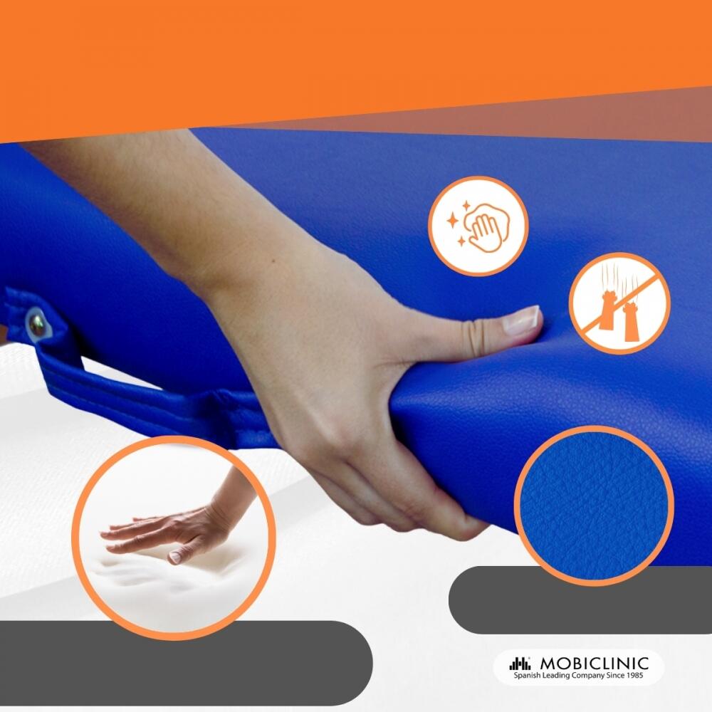 Lichtgewicht, opvouwbare massagetafel Verstelbare hoofdsteun Blauw 3/8