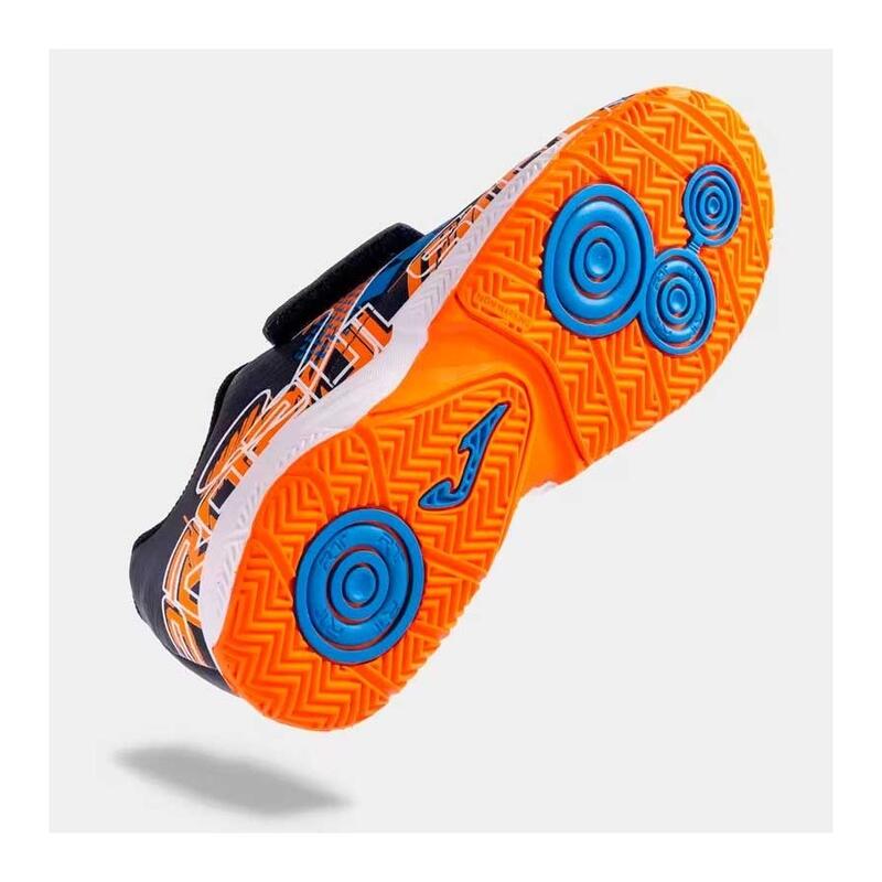 Zapatilla Futbol Sala Niño Joma Propulsion 2303 Azul Naranja