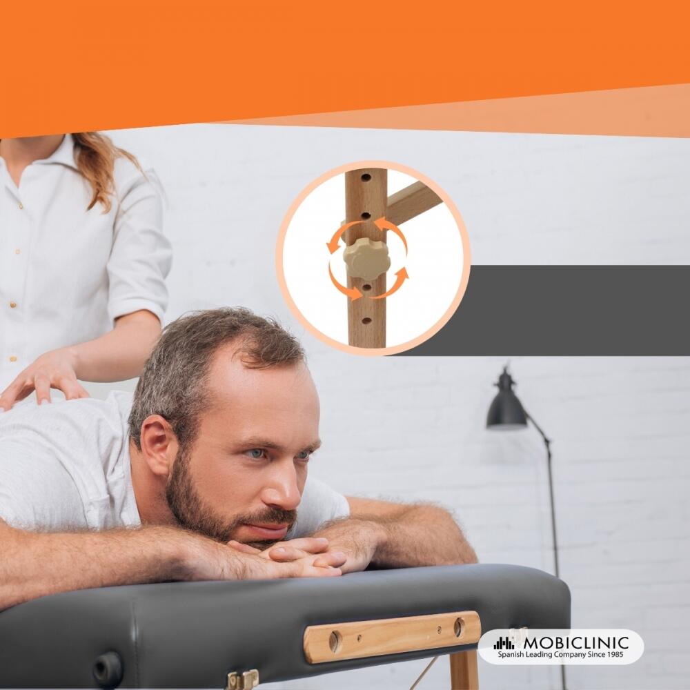 Opvouwbare massagetafel, professioneel, licht, draagbaar, verstelbaar Zwart 4/8