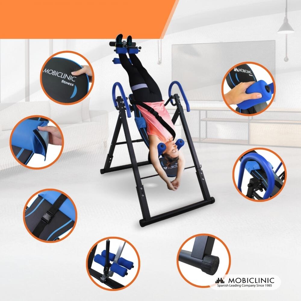 Panca a inversione pieghevole regolabile 131-190cm Max 120kg Acciaio 2/7