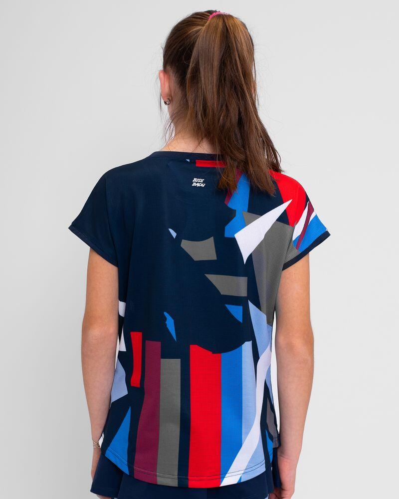 Camiseta Júnior Bidi Badu New York Capsleeve Azul Escuro Vermelho 2/5