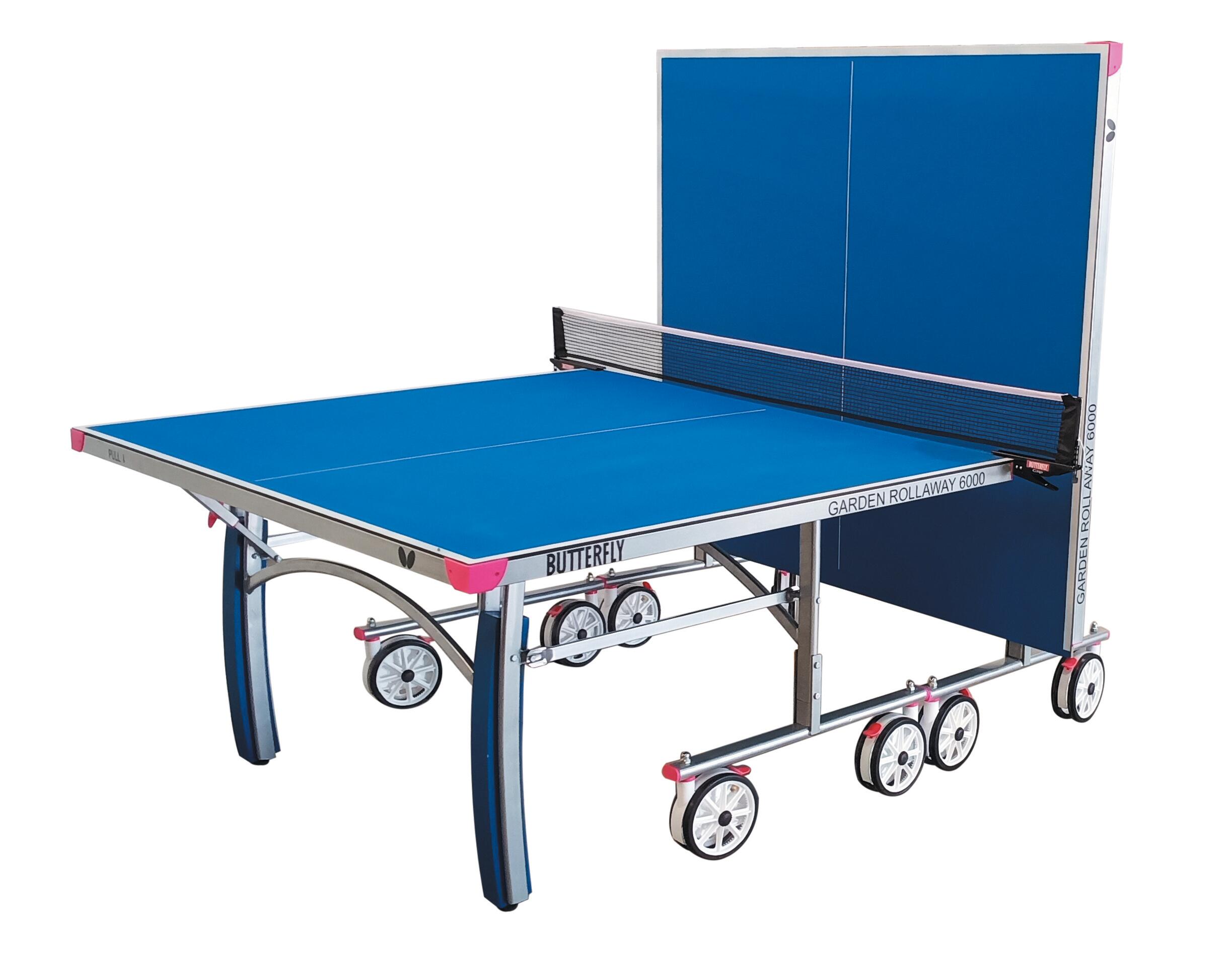 Butterfly Garden Rollaway 6000 Table Tennis Table - Blue 2/5
