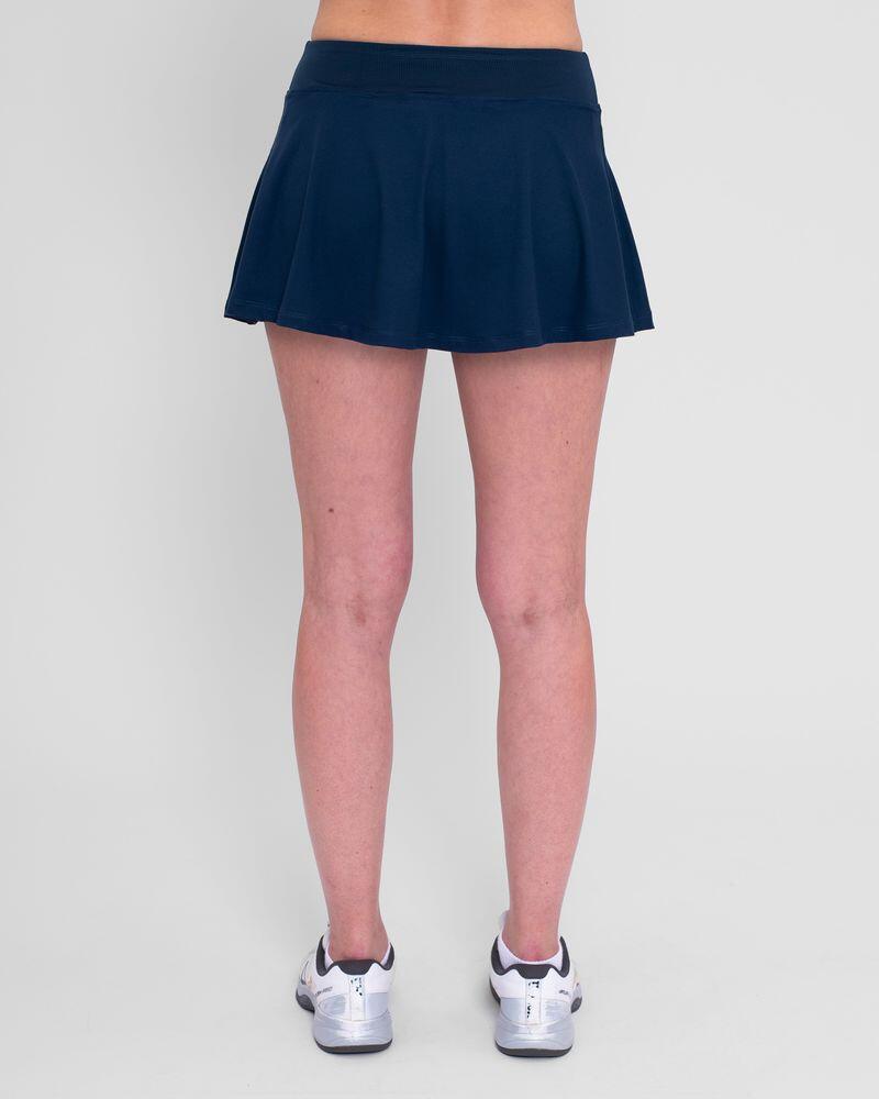 Saia Bidi Badu Nova York Estampada Ondulada Azul Escuro Vermelho 2/5