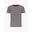 Tricou barbati din bumbac cu decolteu la baza gatului, Gri inchis